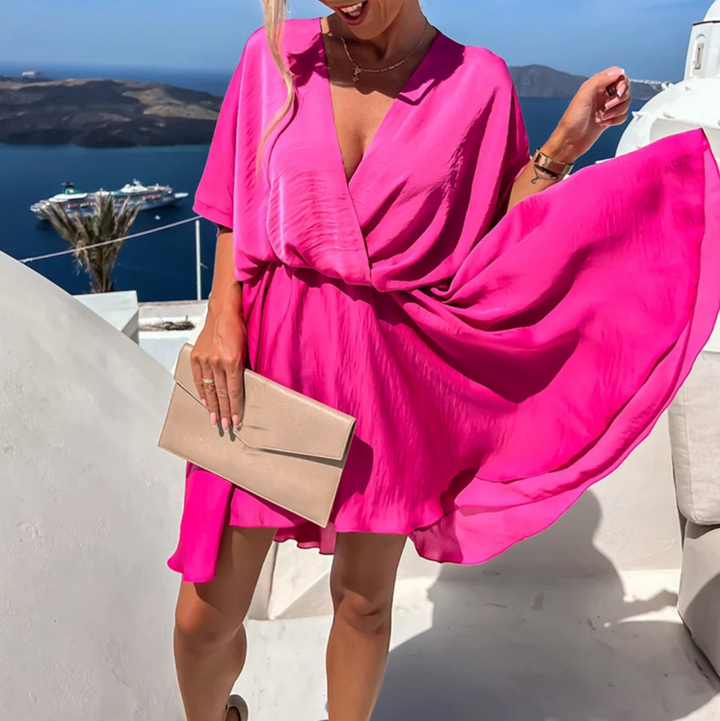 Kiana Chic Flowy Mini Dress - Elena Harper