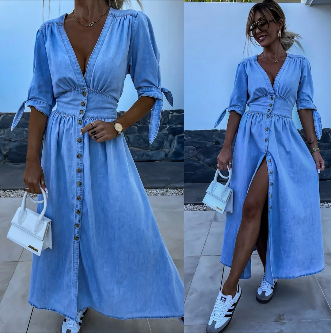 Marit Radiant Denim Dress - Elena Harper