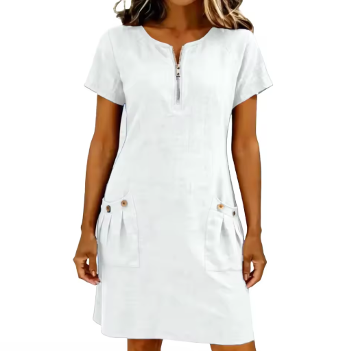 Adelise Soft-Touch V-Neck Summer Dress - Elena Harper
