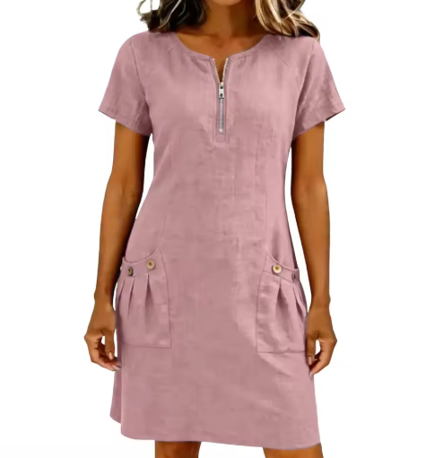 Adelise Soft-Touch V-Neck Summer Dress - Elena Harper