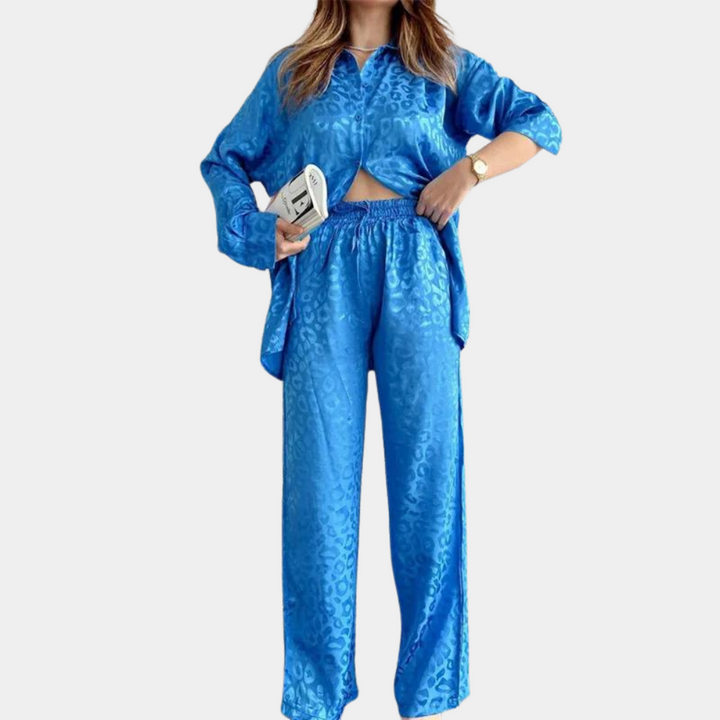Chic and Comfortable Two-Piece Set for Women - Celeste