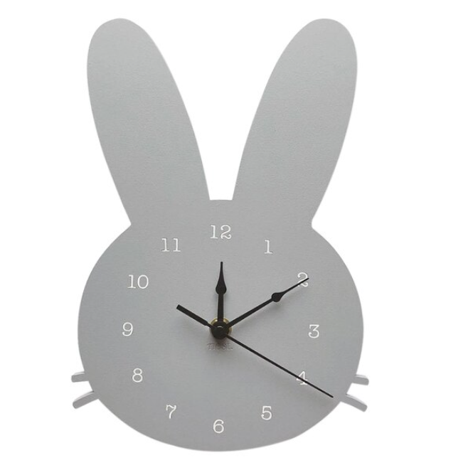 NordicBunny Children's Wall Clock, view 6 - Elena Harper