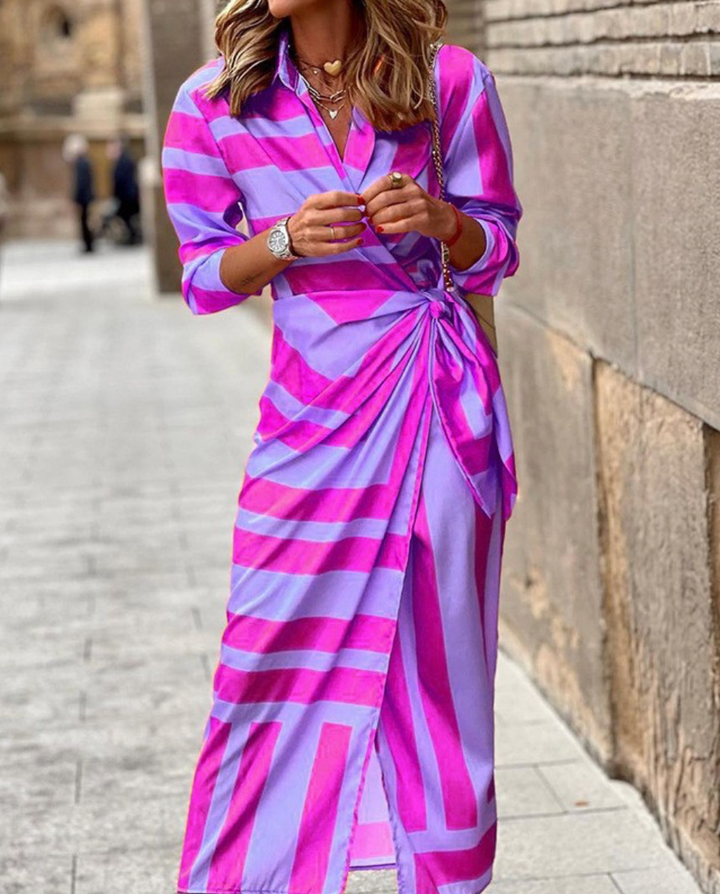 Aurora Vibrant Radiance Flowy Dress - Elena Harper