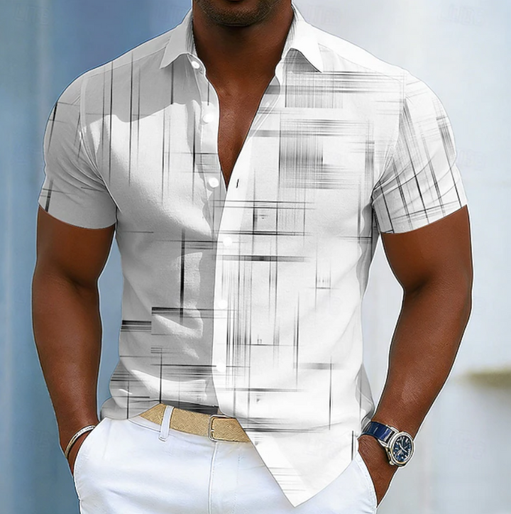 Striped Casual Shirt for Men - Elena Harper