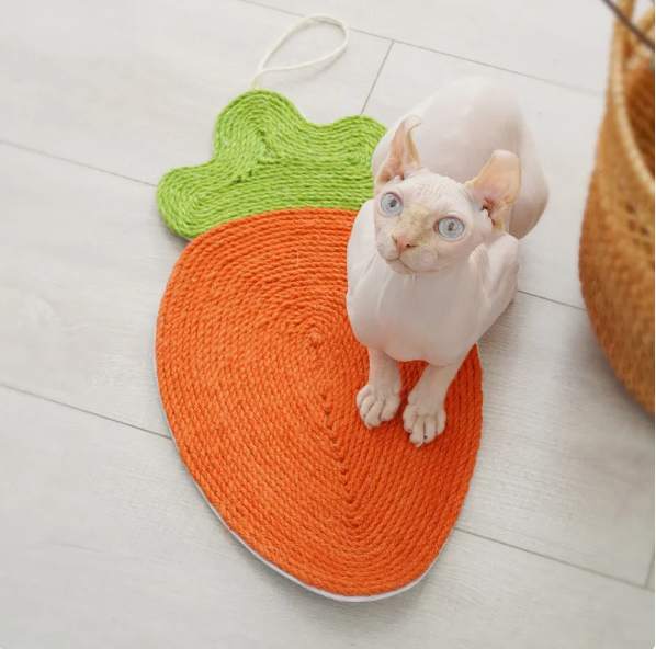 Cat's Playful Fruit Scratch Mat – Furniture Protection & Fun