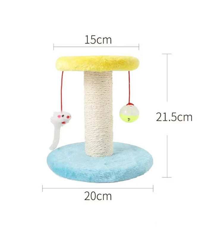 Cat Interactive Scratching Post with Toy & Mouse