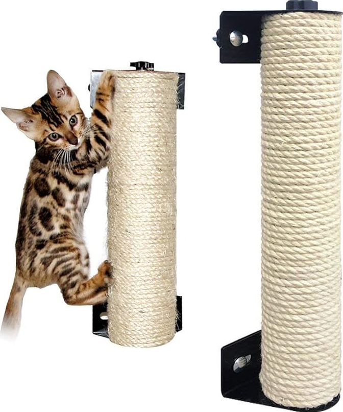 Cat's Wall-Mountable Scratching Roller for Door Frames