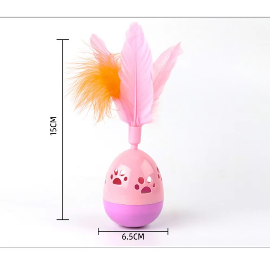 Interactive Cat Feather Ball Toy for Playtime