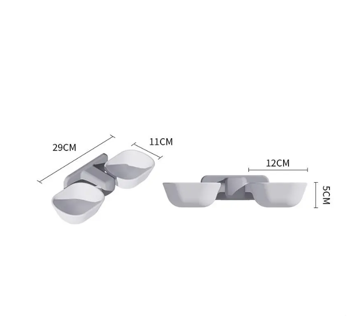 Pet Wall Mount Food & Water Bowls - Space-Saving Design