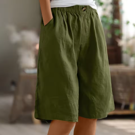 Edith | Women's Wide Casual Shorts with Pockets