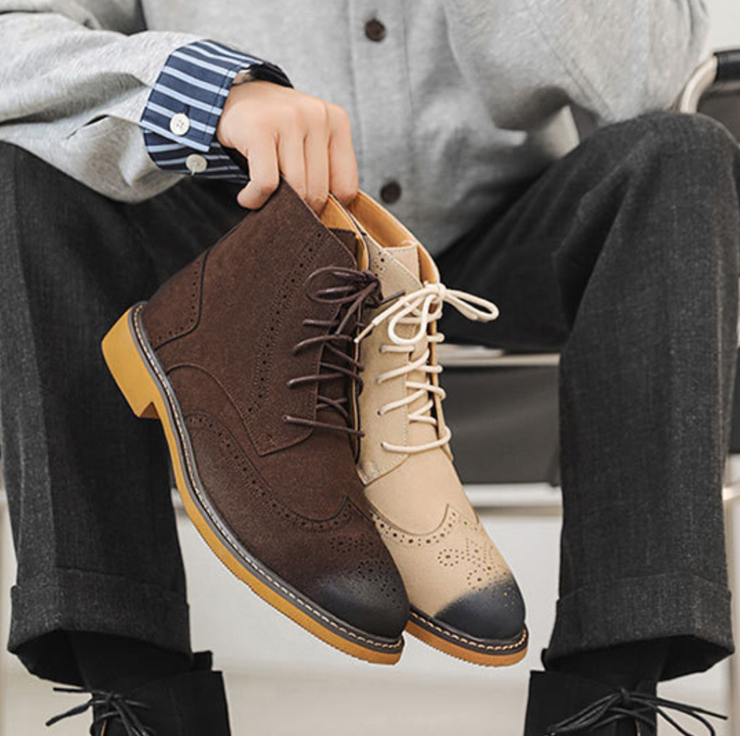 Brogue High-Top Classic Boots - Elena Harper