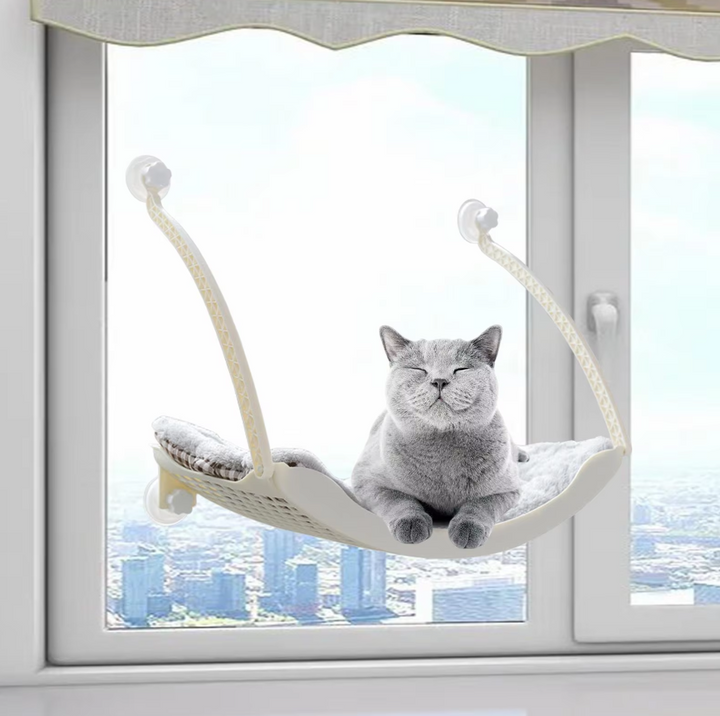Cat Window Hammock for Indoor Cats - Stable & Cozy Suction Cup Perch