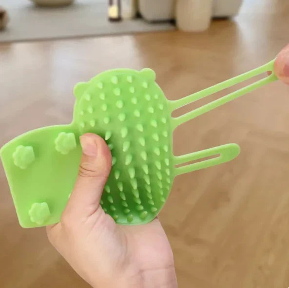 Cat Scratching Brush for Itch Relief - Multi-Color Silicone Pet Groomer