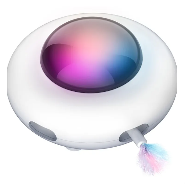 Interactive Cat Toy with LED Lights & Feather for Endless Fun