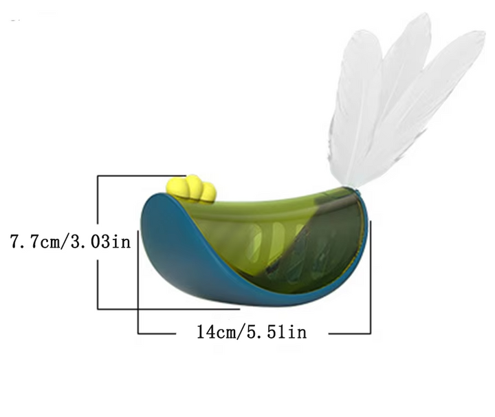 Interactive Cat Toy: Feather & Treat Dispenser for Playful Felines