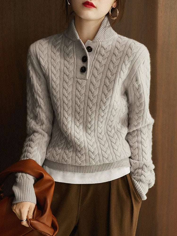 Arden Button-Up Sweater - Elena Harper