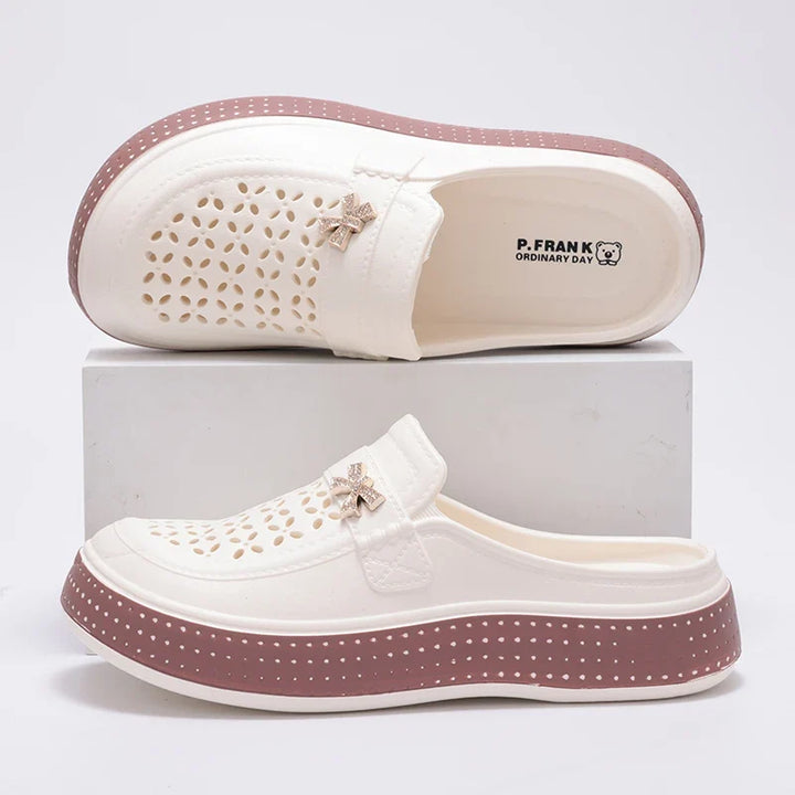 Gaia Soft Perforated Sandals, view 7 - Elena Harper