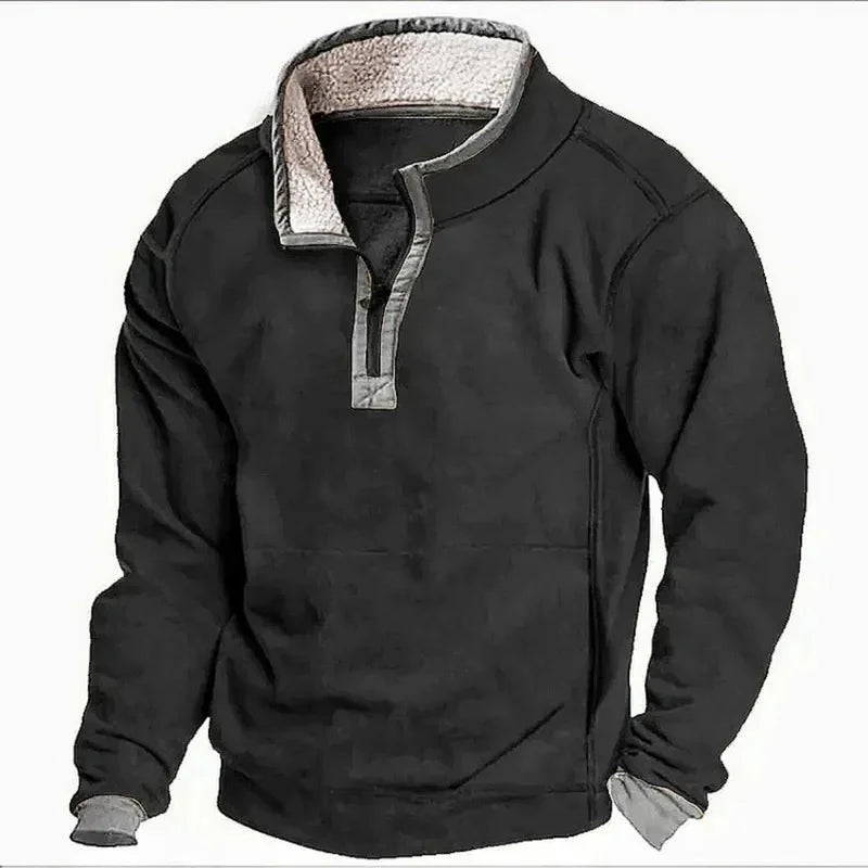 LAURENT MONACO | COSY WINTER ZIPPER PULLOVER FOR MEN