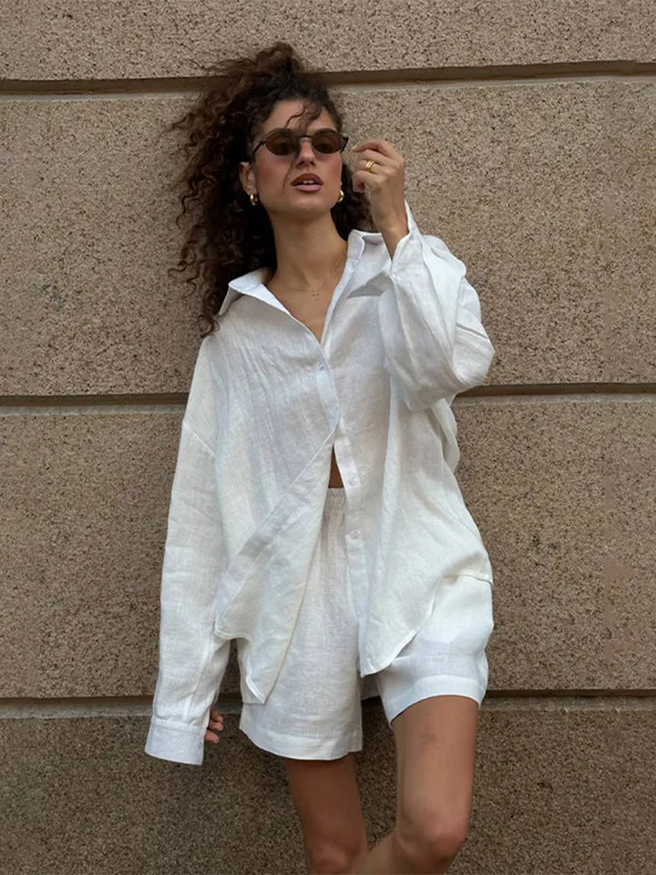 Amidala Linen Breezy Set, view 2 - Elena Harper