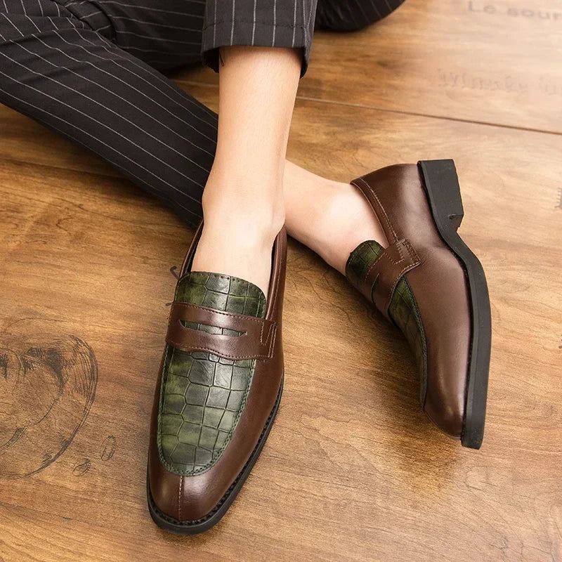 Ezequiel Crocodile Loafers, view 5 - Elena Harper