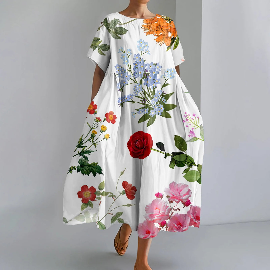 Jutta Light Maxi Dress with a Beautiful Floral Print - Elena Harper
