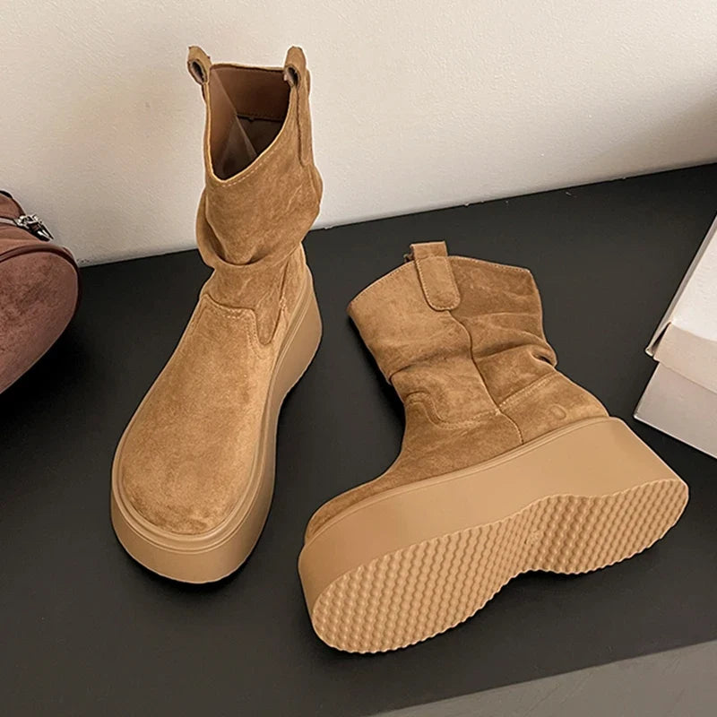 Jacaranda Soft Suede Ankle Boots, view 5 - Elena Harper