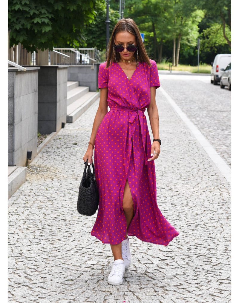 Alina – Floral Wrap Midi Dress
