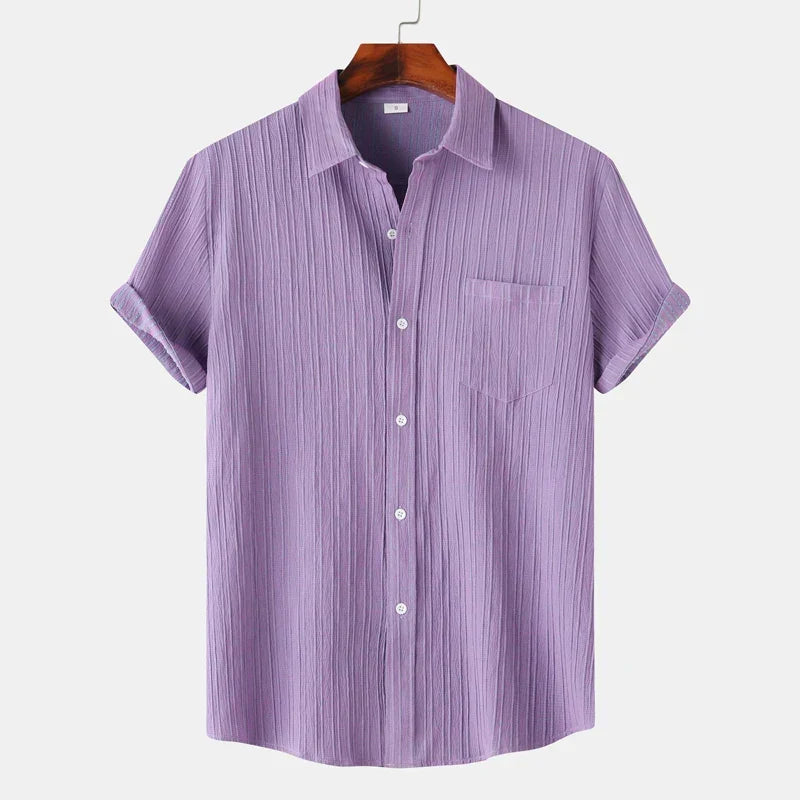 Men’s Short Sleeve Textured Shirt