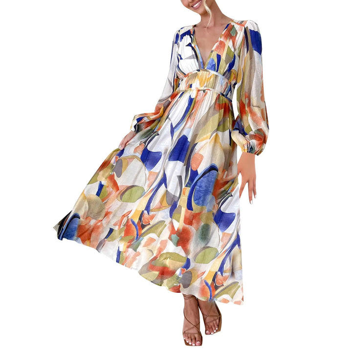 Juliette - Bohemian Maxi Dress with V-Neck