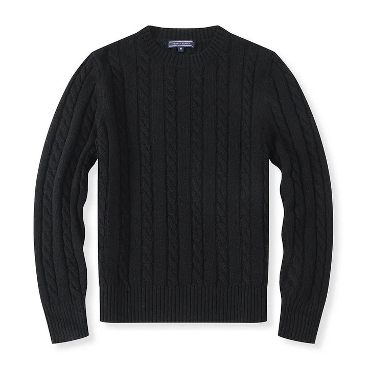 Cable Wool Sweater - Elena Harper