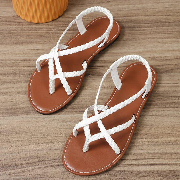 Isolina Chic Woven Sandals, view 10 - Elena Harper