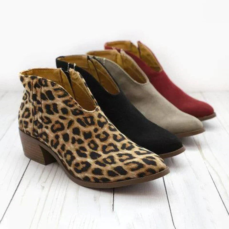 Clara Cut Out Ankle Boots with Breathable Panels for Women - Elena Harper