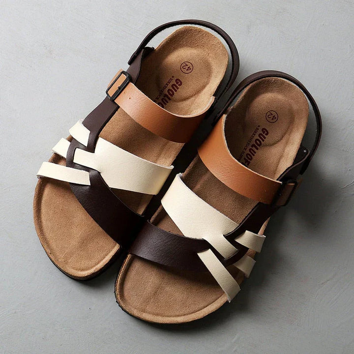 Slingback Sandals with Open Toe and Buckle Closure for Men