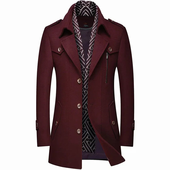 Winter Wool Coat for Men - Elena Harper