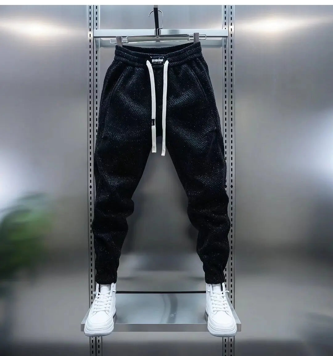 Jukka - Elastic Waist Trousers With Drawstring