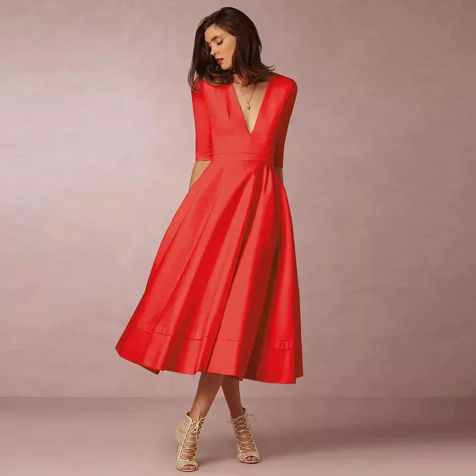Vintage Women's A-Line Dress from the 60s with Flared Skirt Elegant and Feminine, view 7 - Elena Harper