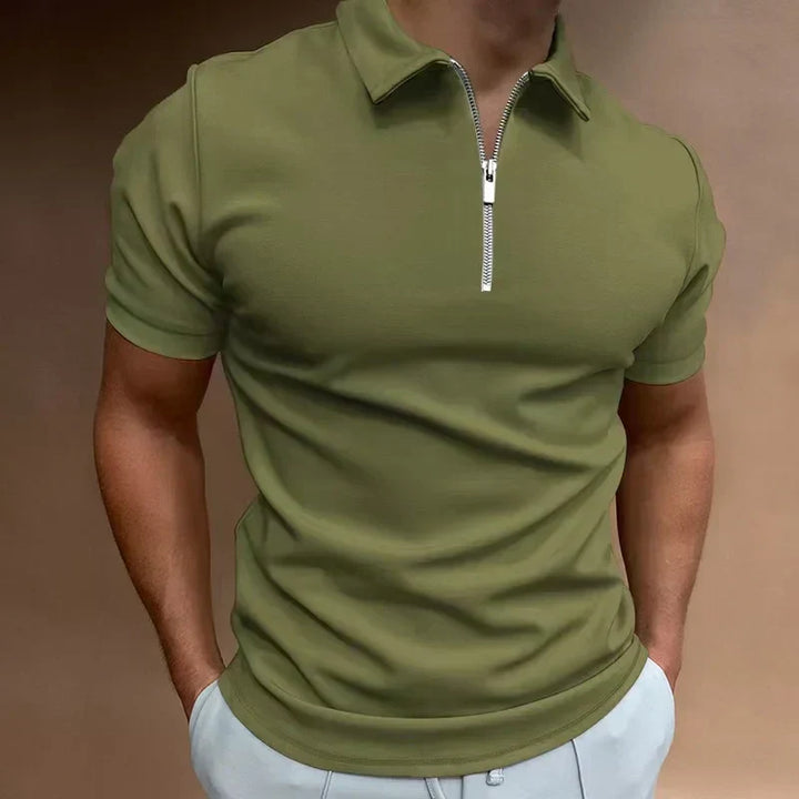 Hugo Luxurious Zip Polo, view 4 - Elena Harper