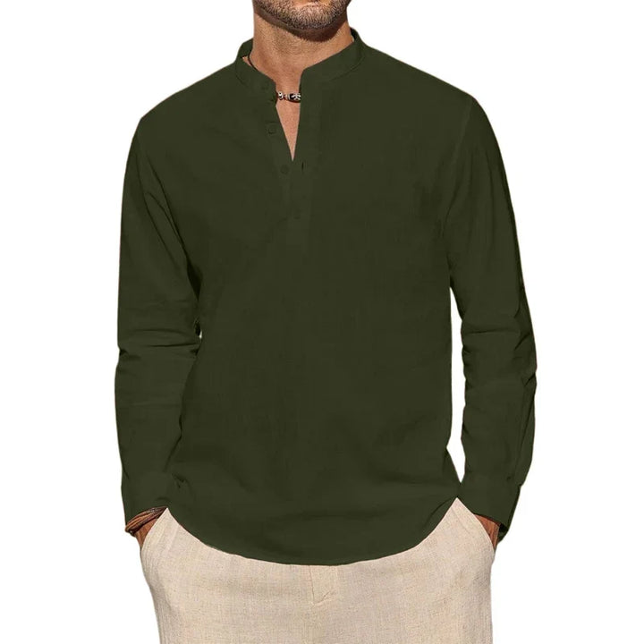 ELENA HARPER™  |  COTTON HENLEY SHIRT FOR MEN