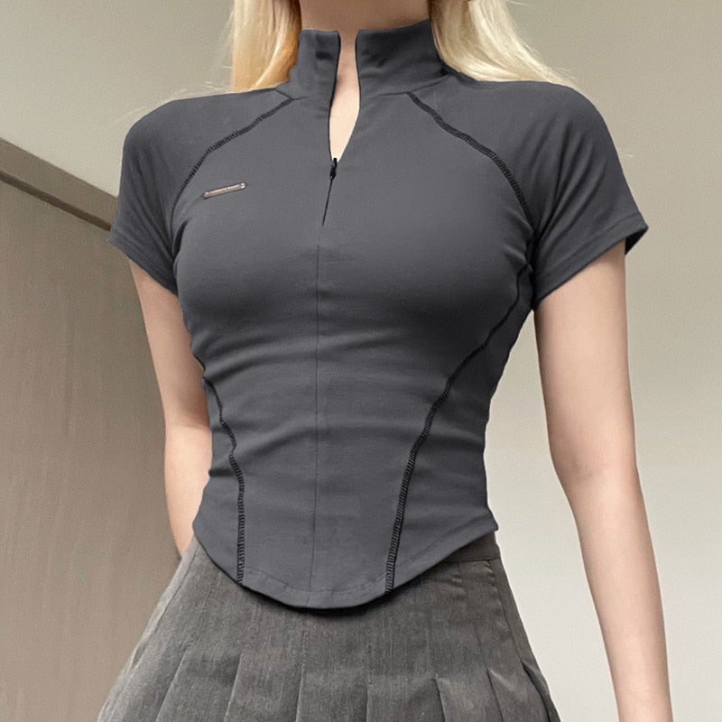 FitFlare Fashion Sports Blouse with Zipper