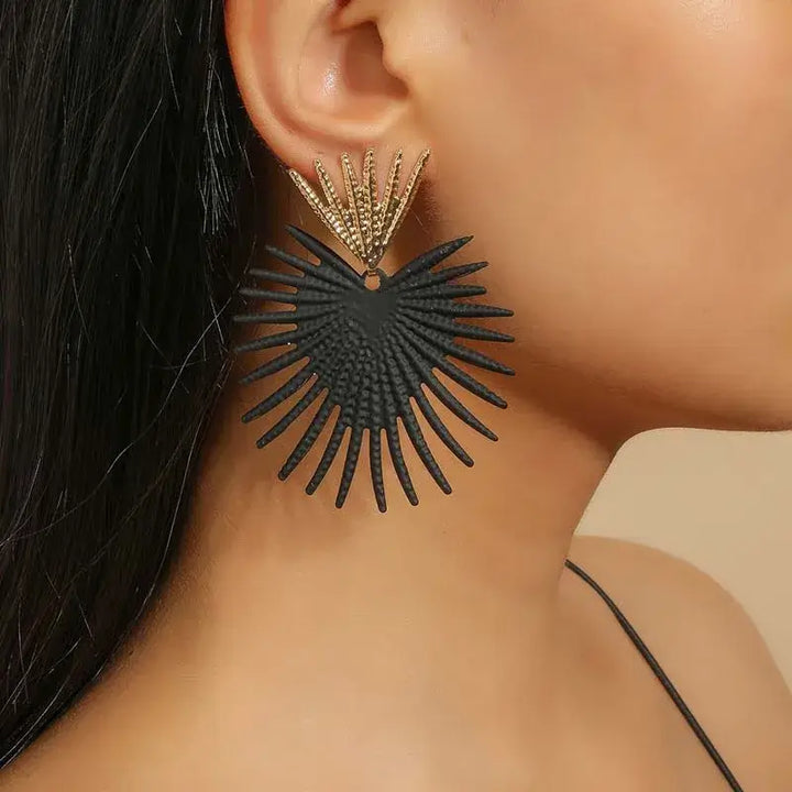 Extravagant Black Earrings!, view 2 - Elena Harper