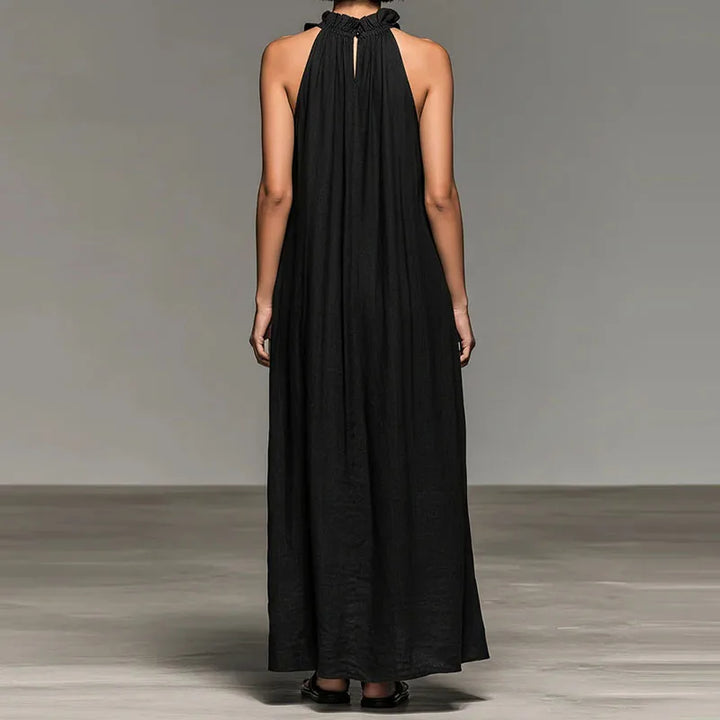 Bohemian Long Dress with Ruffles - Elena Harper
