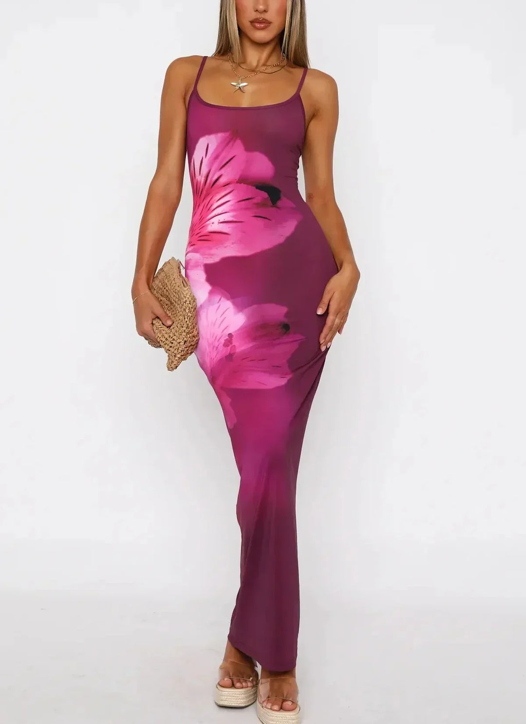 Ione Chic Printed Tube Maxi Dress - Elena Harper