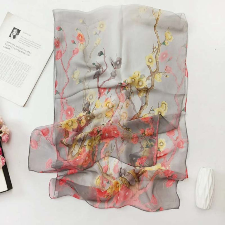Vintage Floral Print Scarf