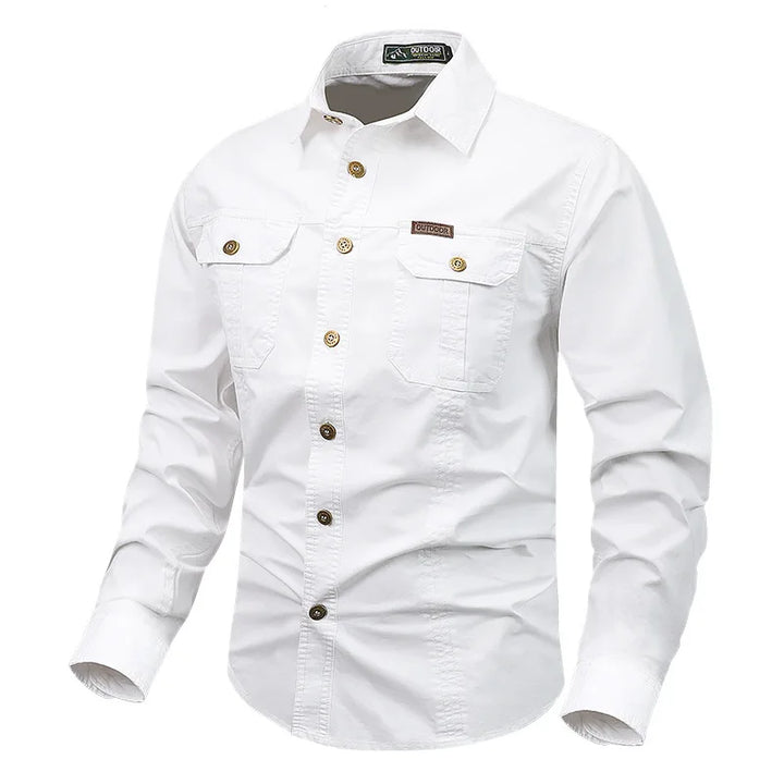 HARRINGTON OXFORD | BUTTON-FRONT CHEST-POCKET SHIRT FOR MEN