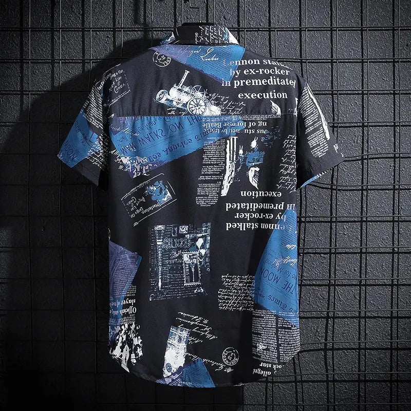 Classic Printed Shirt for Men - Elena Harper