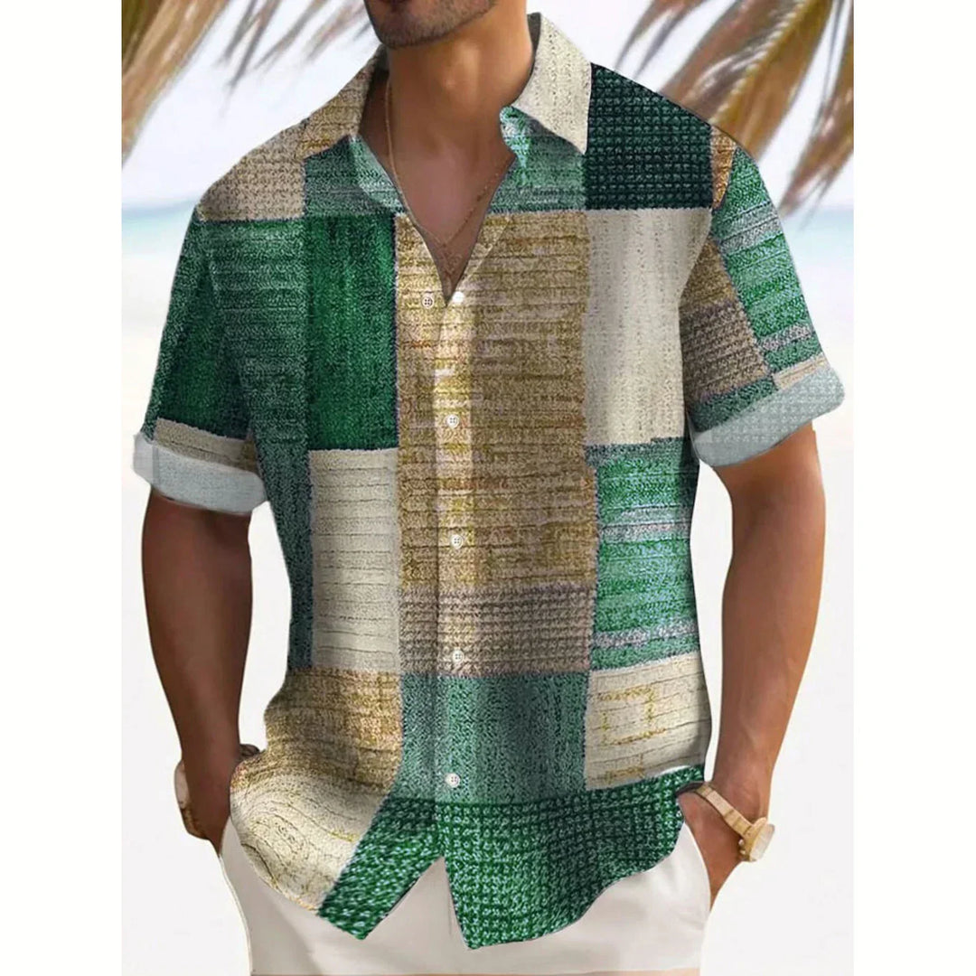 ELENA HARPER™  |  SUMMER PATCHWORK SHIRT FOR MEN