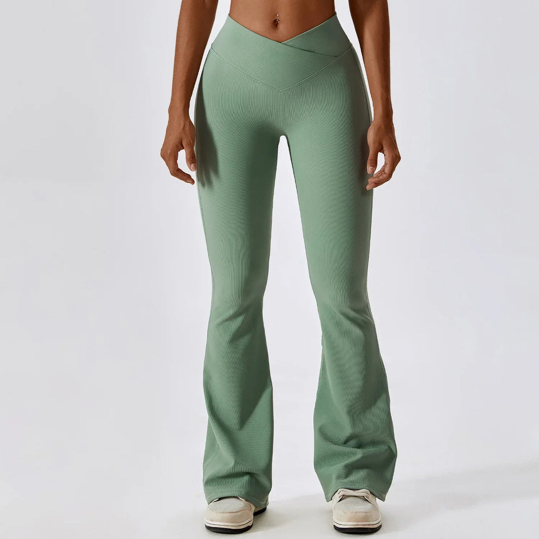Daniella Elegant Flared Trousers, view 3 - Elena Harper