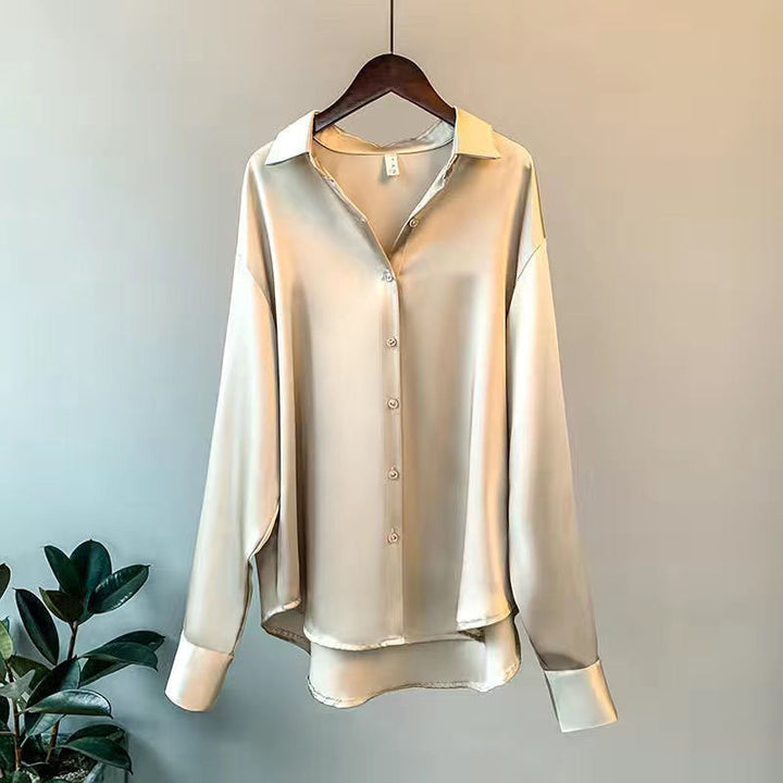 Emilia | Women's Silk Blouse with Button Placket for Style