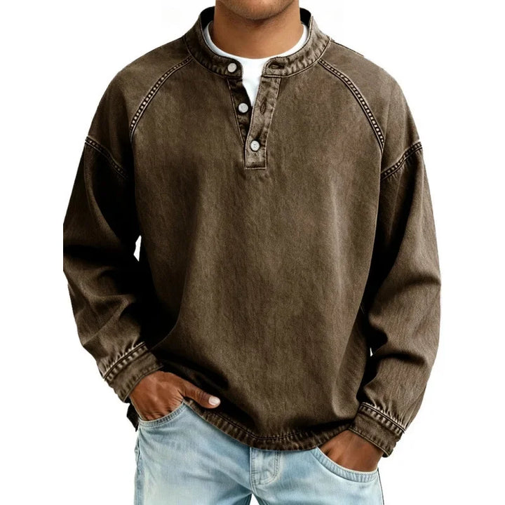 Vintage Button-up Shirt for Men - Elena Harper