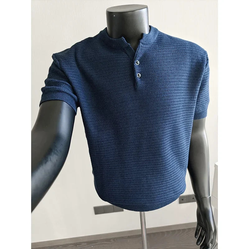 Marcian Soft Textured Polo, view 2 - Elena Harper